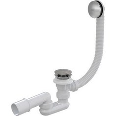 Слив-перелив для ванны AlcaPlast 57 см, Click-clack, металл, хром (A504KM)