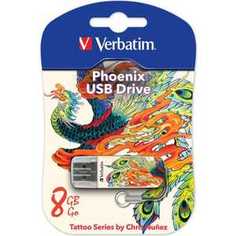 Флеш накопитель Verbatim 8GB Mini Tattoo Edition USB 2.0 Феникс (49883)