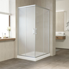 Душевой уголок Vegas Glass ZA-F 0110*100 07 10 профиль матовый хром, стекло сатин