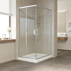 Душевой уголок Vegas Glass ZA-F 120*90 07 01 профиль матовый хром, стекло прозрачное