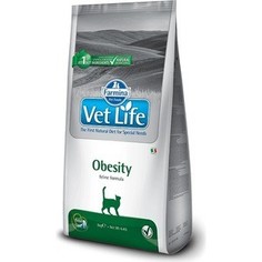 Сухой корм Farmina Vet Life Obesity Feline диета при ожирении для кошек 2кг