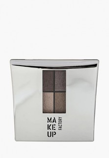 Тени для век Make Up Factory 4-х цветные Eye Colors тон 07 античная латунь, платина, серебро, бледное золото