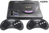 Игровая консоль SEGA Mega Drive с двумя беспроводными джойстиками и 50-ти встроенных игр, Retro Genesis HD Ultra, черный
