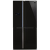 Холодильник SHARP SJ-FS97VBK, трехкамерный, черное стекло