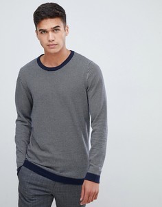 Джемпер с круглым вырезом в бретонскую полоску Lindbergh - Темно-синий