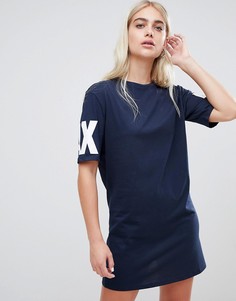 Платье-футболка с логотипом Armani Exchange - Темно-синий