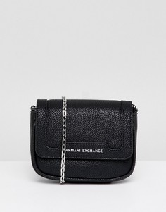 Сумка через плечо с ремешком-цепочкой Armani Exchange - Черный