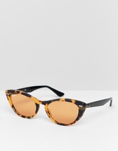 Солнцезащитные очки кошачий глаз Ray-Ban 0RB4314N - Коричневый