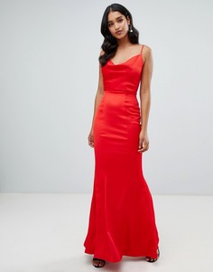 Красное платье макси со свободным воротом Lipsy - Красный