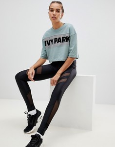 Леггинсы с сетчатыми вставками Ivy Park - Черный