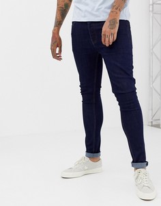 Выбеленные супероблегающие джинсы Threadbare - Темно-синий