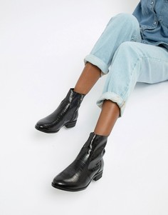 Черные кожаные ботинки с крокодиловым рисунком Office Ashleigh - Черный