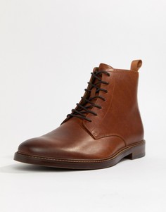 Светло-коричневые кожаные ботинки на шнуровке ALDO - Рыжий