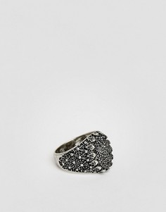 Броское серебристое кольцо с кристаллами ASOS EDITION - Серебряный