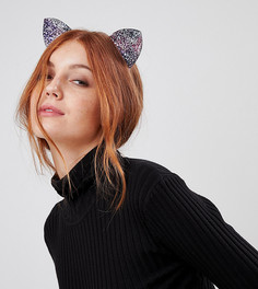 Обруч для волос на Хэллоуин с блестящими кошачьими ушками Orelia - Мульти