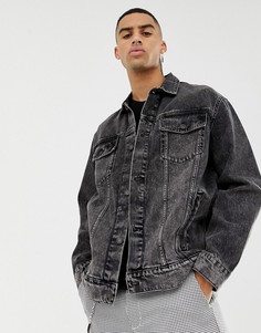 Черная выбеленная джинсовая куртка Cheap Monday - Синий