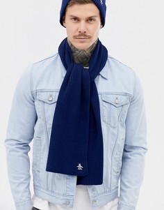 Шарф в рубчик Original Penguin - Темно-синий