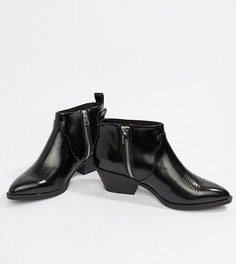 Черные ботинки в стиле вестерн Monki - Черный