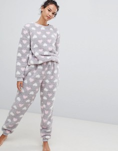 Пижама с принтом Loungeable - Серый