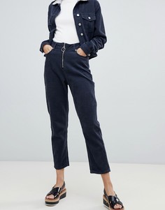 Вельветовые джинсы в винтажном стиле с завышенной талией FAE - Черный