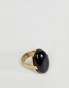 Кольцо с черным камнем Dyrberg/Kern - Золотой