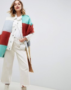 Длинный oversize-шарф колор блок в полоску ASOS DESIGN - Мульти