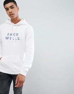 Худи белого цвета с принтом Jack Wills Batsford - Белый