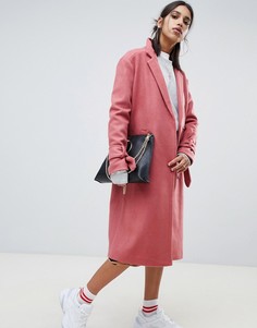 Розовое пальто с завязками на рукавах Na-kd - Розовый