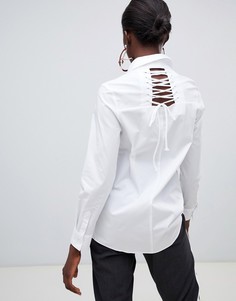 Рубашка с асимметричной шнуровкой Finery Grainger - Белый