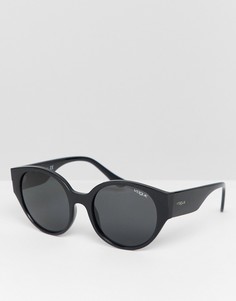 Черные солнцезащитные очки в круглой оправе Vogue Eyewear 0VO5242S - Черный