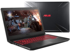 Ноутбук ASUS FX504GE-E4086 90NR00I3-M08950 Gun Metal (Intel Core i7-8750H 2.2 GHz/8192Mb/256Gb SSD/No ODD/nVidia GeForce GTX 1050Ti 4096Mb/Wi-Fi/Bluetooth/Cam/15.6/1920x1080/DOS)