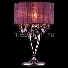 Настольная лампа декоративная 3153/1T хром/гранатовый Strotskis Eurosvet