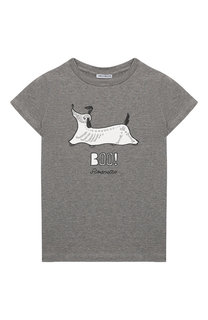 Хлопковая футболка с принтом Simonetta