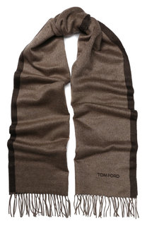 Шелковый шарф с бахромой Tom Ford