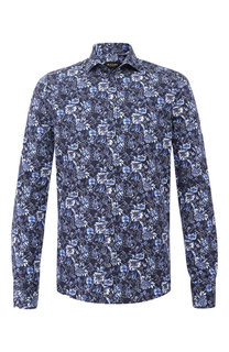 Хлопковая рубашка с воротником кент Sand