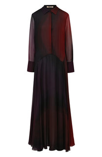 Шелковое платье-макси с высоким разрезом Roberto Cavalli