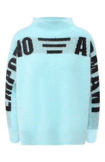 Вязаный пуловер с воротником-стойкой Emporio Armani