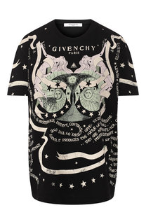 Хлопковая футболка с принтом Givenchy