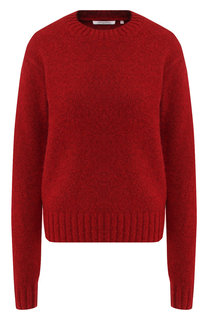 Шерстяной пуловер с круглым вырезом Helmut Lang