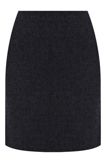 Шерстяная мини-юбка на молнии Emporio Armani
