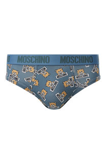 Хлопковые брифы с широкой резинкой Moschino
