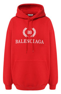 Хлопковый свитшот с капюшоном Balenciaga