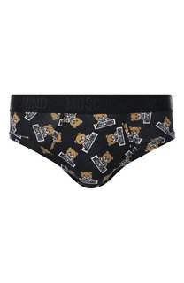 Хлопковые брифы с широкой резинкой Moschino