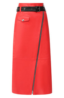 Кожаная юбка-миди с поясом Sonia Rykiel