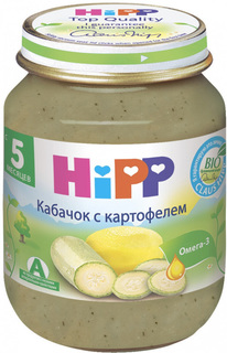 Пюре HiPP HiPP Кабачок с картофелем (с 5 месяцев) 125 г, 1шт.