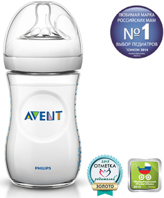 Бутылочка для кормления Philips AVENT Natural с силиконовой соской 1 мес.+, 260 мл., 1 шт., 1шт.