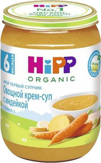 Крем-суп HiPP Овощной с индейкой с 6 мес. 190 г, 1шт.