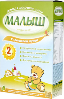 Молочная смесь Малыш Истринский Nutricia 2 с гечневой мукой с 6 месяцев 350 г, 1шт.