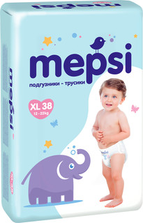 Подгузники для малышей Mepsi Mepsi трусики XL (12-22 кг) 38 шт., 1шт.