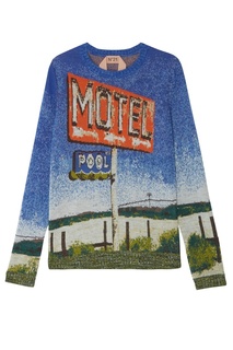 Джемпер с интарсией No21